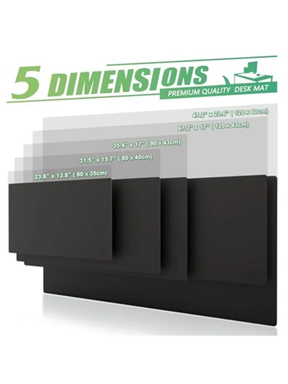 Large Office Desk Mat, Leather Mouse Pad (31.5